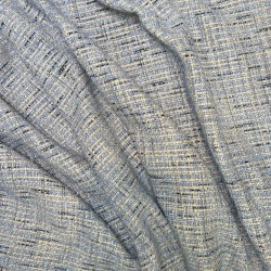 Твид голубой меланж с легким золотистым люрексом