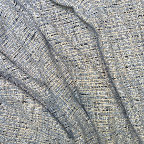 Твид голубой меланж с легким золотистым люрексом