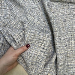Твид серый меланж с легким золотистым люрексом