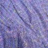 Твид яркий сиреневый, рыхлый, с цветными нитями и пайетками