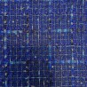 Твид яркий синий, рыхлый, с цветными нитями и пайетками