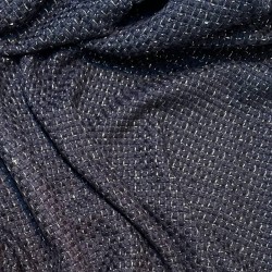 Твид темно-синий с золотистыми нитями