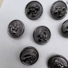 Пуговицы темное серебро с медведями, 23 мм