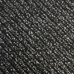 Твид черный плотный с серыми нитями букле