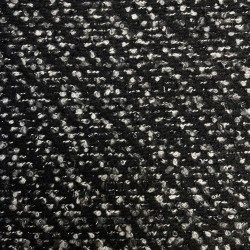 Твид черный плотный с серыми нитями букле