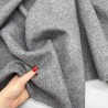 Ткань пальтовая серый меланж, с шерстью в составе
