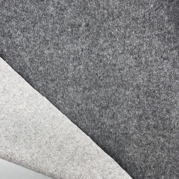 Ткань пальтовая серый меланж, с шерстью в составе