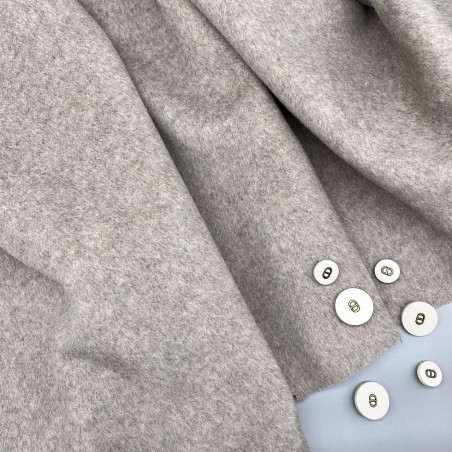 Ткань пальтовая бежевый меланж, с шерстью в составе 