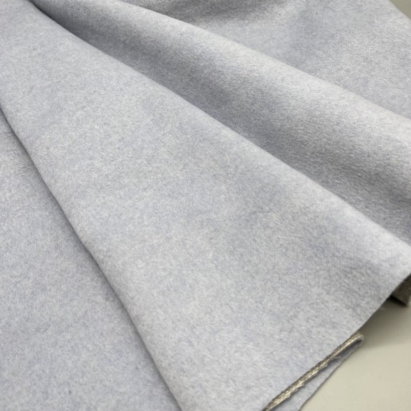 Ткань пальтовая небесно-голубой меланж, с шерстью в составе