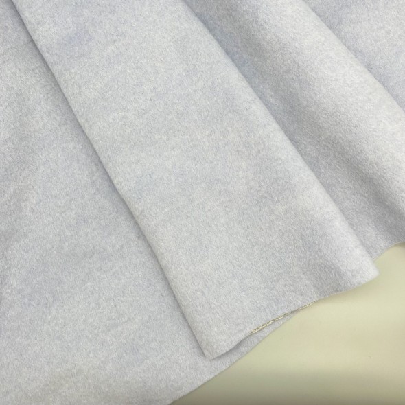 Ткань пальтовая небесно-голубой меланж, с шерстью в составе