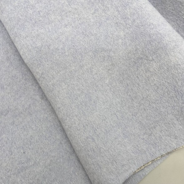 Ткань пальтовая небесно-голубой меланж, с шерстью в составе