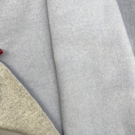 Ткань пальтовая небесно-голубой меланж, с шерстью в составе