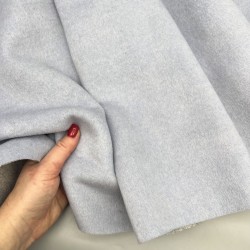Ткань пальтовая небесно-голубой меланж, с шерстью в составе