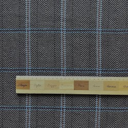 Ткань костюмная в коричнево-голубых тонах,крупная клетка