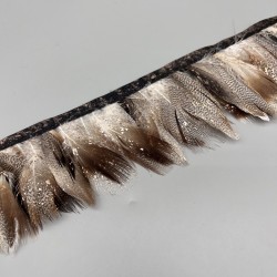 Перья натуральные с золотистым напылением, 6 см