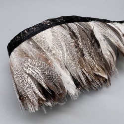 Перья натуральные с золотистым напылением, 6 см