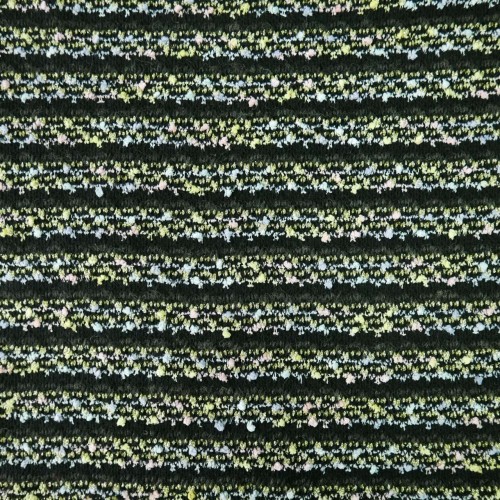 Трикотаж с вплетенными атласными лентами