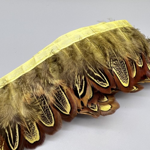 Перья натуральные на атласной ленте, 5 см