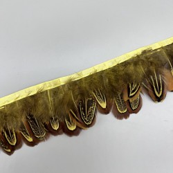 Перья натуральные на атласной ленте, 5 см