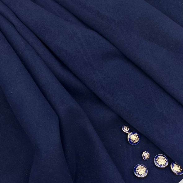 Ткань пальтовая темный васильково-синий