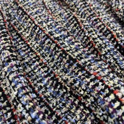 Твид с цветными объемными нитями