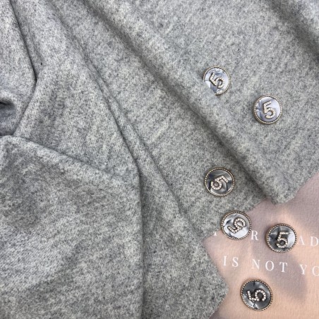 Трикотаж костюмно-пальтовый светло-серый меланж