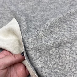 Трикотаж костюмно-пальтовый светло-серый меланж