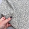 Трикотаж костюмно-пальтовый светло-серый меланж