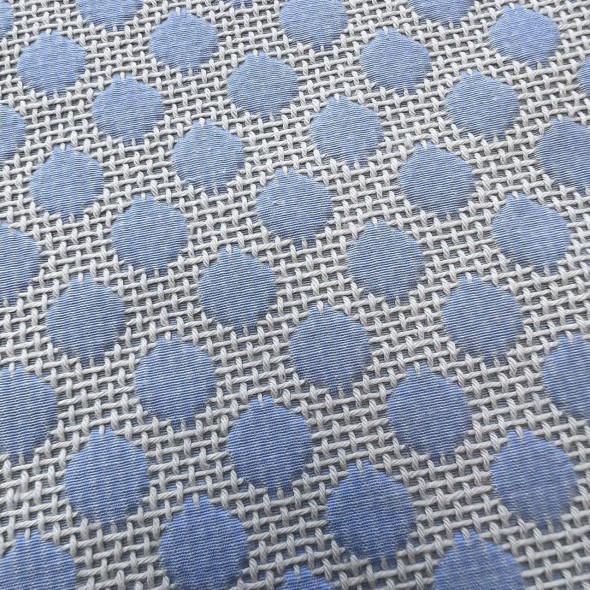 Ткань хлопок жаккардовый голубой