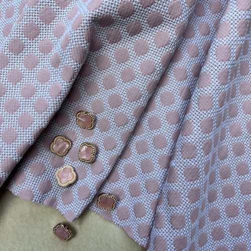 Ткань хлопок жаккардовый розовый