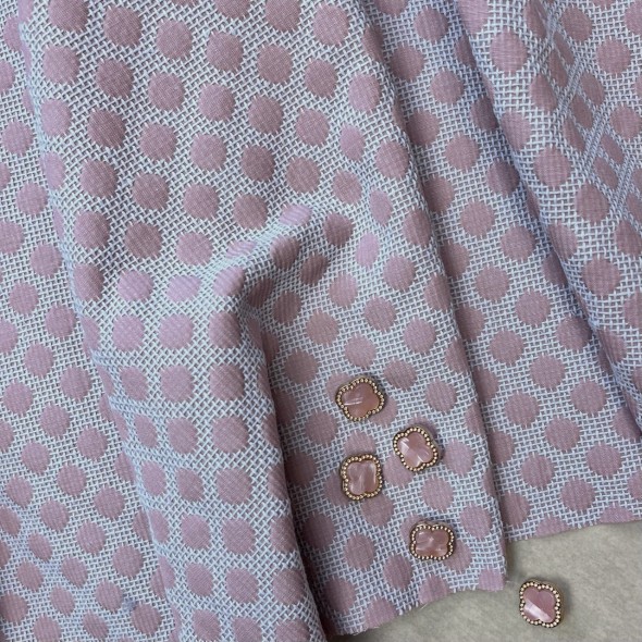 Ткань хлопок жаккардовый розовый