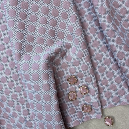 Ткань хлопок жаккардовый розовый