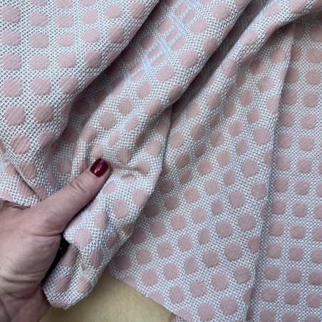 Ткань хлопок жаккардовый розовый