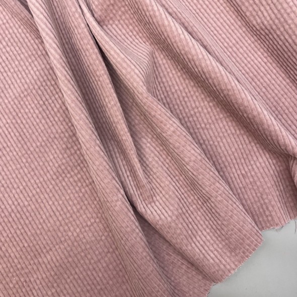 Вельвет хлопковый пыльно-розовый