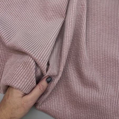 Вельвет хлопковый пыльно-розовый