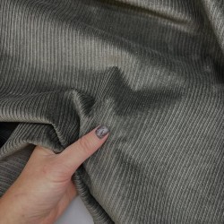 Вельвет хлопковый темный холодный хаки