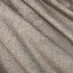 Трикотаж костюмно-пальтовый холодный темный бежевый меланж