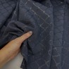 Жаккард хлопковый двухсторонний с узором, темно-синий