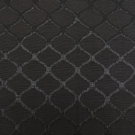 Жаккард хлопковый двухсторонний с узором, черный