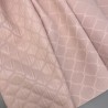 Жаккард хлопковый двухсторонний с узором, персиково-розовый