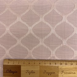 Жаккард хлопковый двухсторонний с узором, персиково-розовый