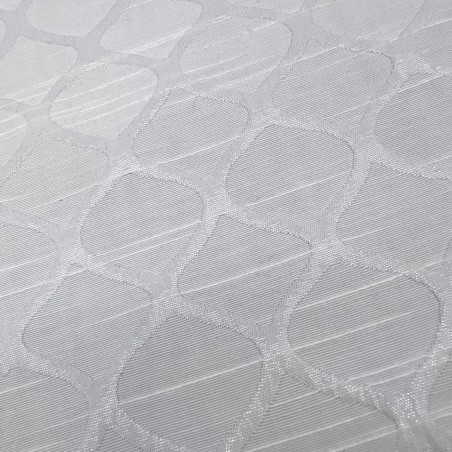 Жаккард хлопковый двухсторонний с узором, молочный