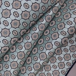 Жаккард мятного цвета с геометрически рисунком