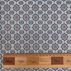 Жаккард мятного цвета с геометрически рисунком