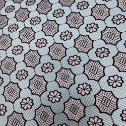 Жаккард мятного цвета с геометрически рисунком