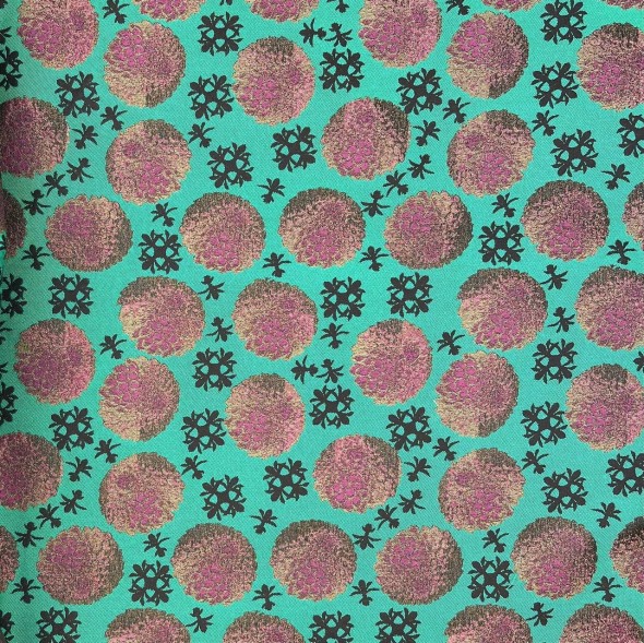 Ткань жаккард с цветочным рисунком