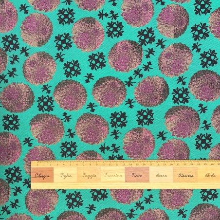 Ткань жаккард с цветочным рисунком