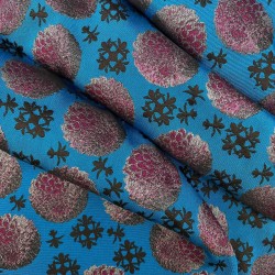 Ткань жаккард с цветочным рисунком