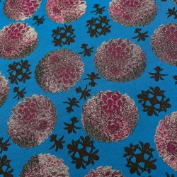 Ткань жаккард с цветочным рисунком