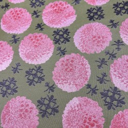 Ткань жаккард с цветочным рисунком